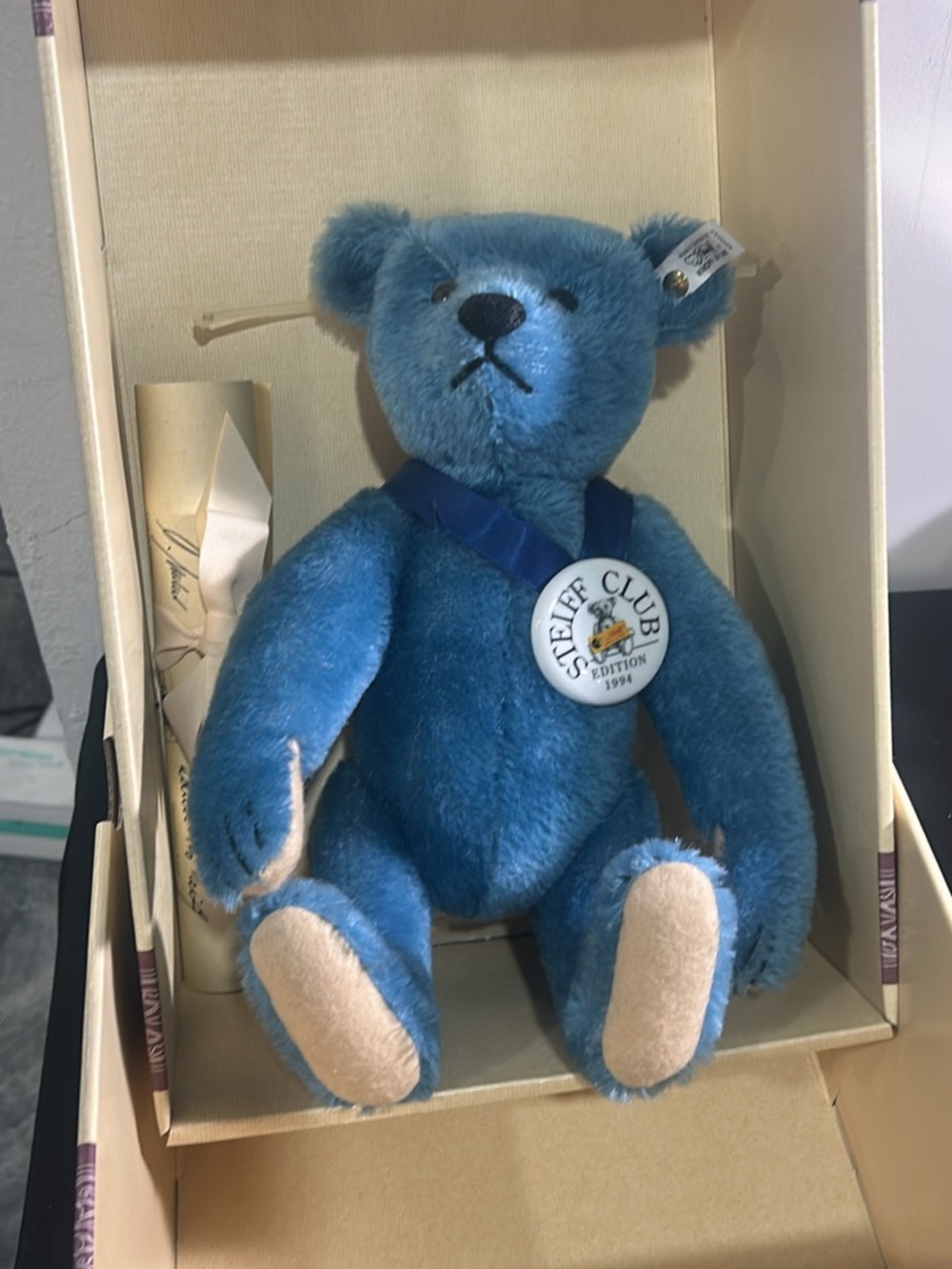 Steiff Blue Club Edition 1994 Collectible Teddy Bear